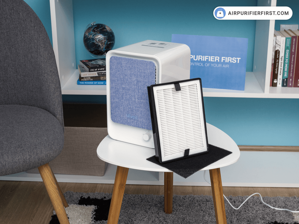 Levoit True HEPA Air Purifier LV-H126, Compact for Small Rooms, Bedroom,  Offices, Dual Activated Carbon Filters for Smoke Odors, Easy Knob Control,  Blue 